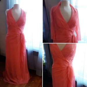Chiffon Halter Dress + Shrug